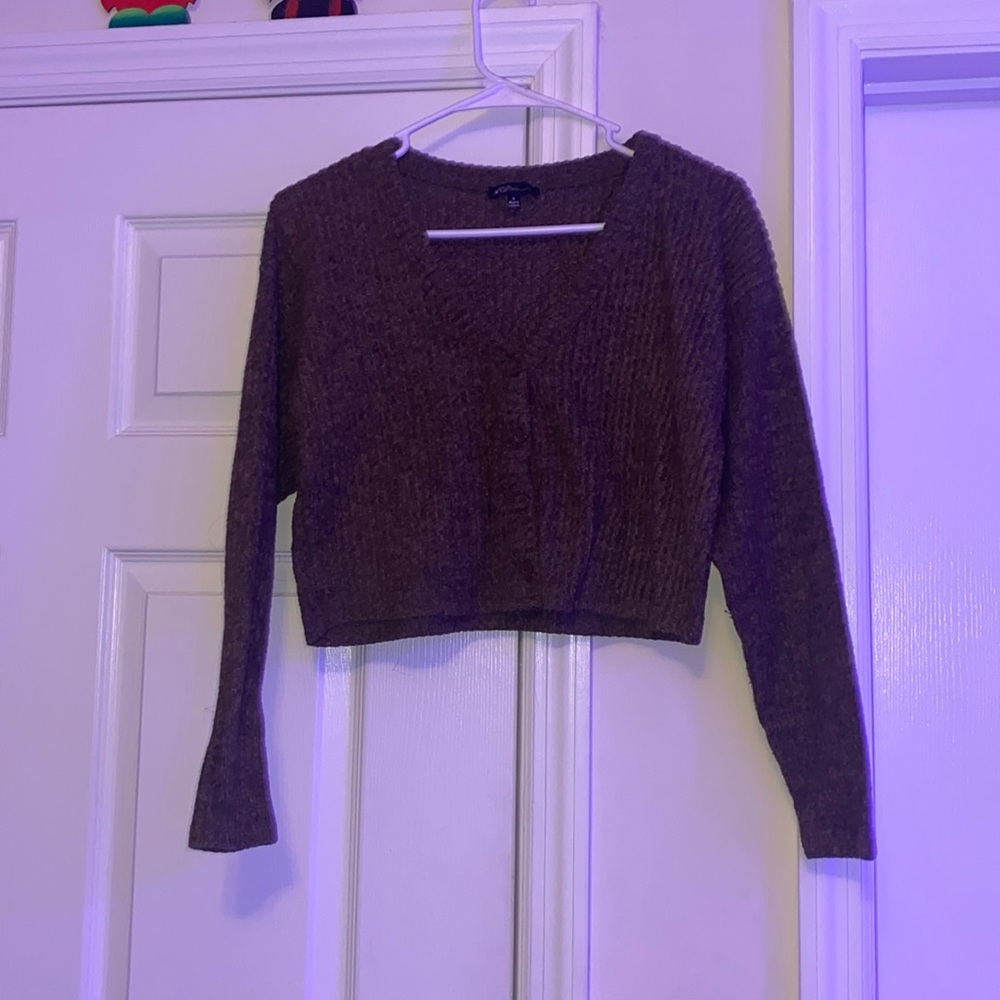 A brown Blashe croped brown sweater in size small